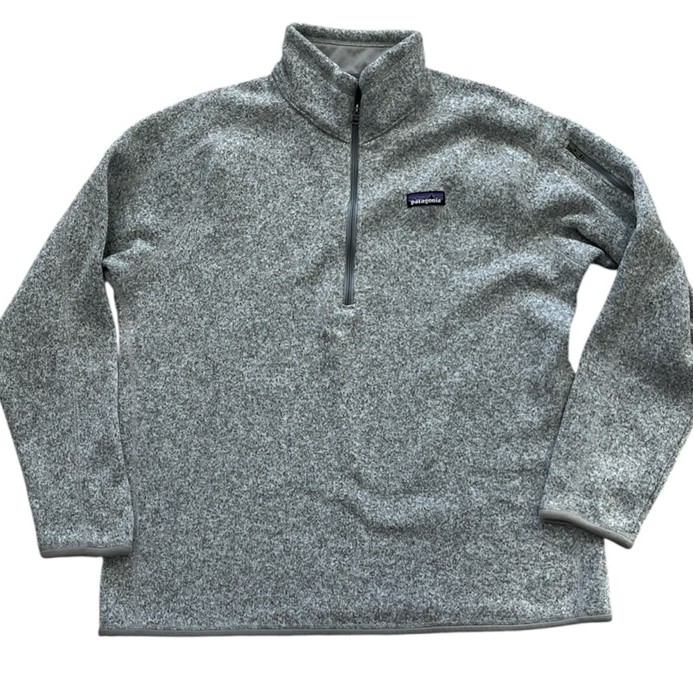 Patagonia Better Sweater 1/4 Zip Performance Gray Fleece Pullover‎ Mens XXL XL